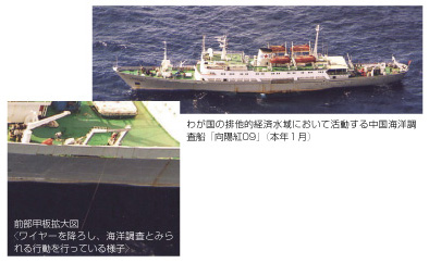 �O���b�g��}�@�q���C���[���~�낵�A�C�m�����Ƃ݂���s�����s���Ă���l�q�r�@�킪���̔r���I�o�ϐ���ɂ����Ċ������钆���C�m�����D�u���z�g09�v�i�{�N�P���j