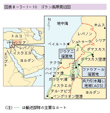 図表III-3-1-10　ゴラン高原周辺図