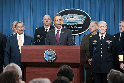 国防戦略指針を発表するオバマ米大統領【米国防省】