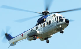 PBLの円滑な導入を図るため、機体部品の取得、修理などに関し て包括的な契約を締結する予定の陸自特別輸送ヘリコプター （EC—225LP）