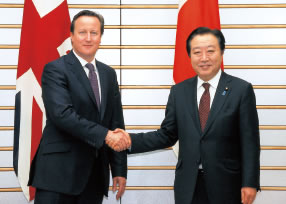 野田内閣総理大臣とキャメロン首相（東京12（平成24）年4月） 【内閣広報室】