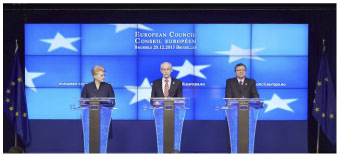 EU首脳会合後の記者会見の画像