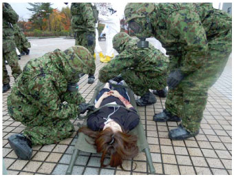 青森県国民保護訓練の画像