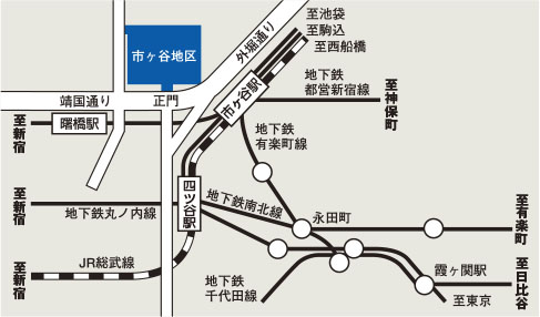 市ヶ谷台の地図