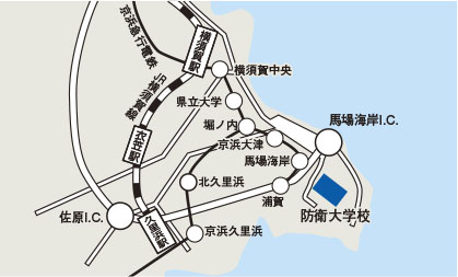 防衛大学校の地図