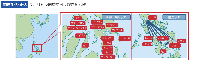 図表III-3-4-8　フィリピン周辺図および活動地域