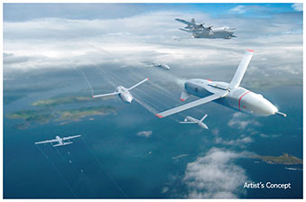 グレムリンと呼ばれる開発中の無人航空機システム【米国防省高等研究計画局（DARPA）HP】の画像