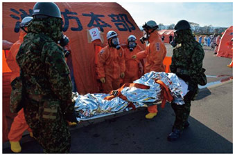 北海道旭川市で実施された国民保護訓練の画像