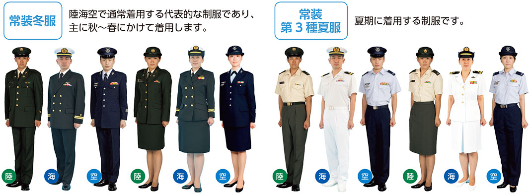 自衛官の制服、階級章、き章などの紹介の画像(3)