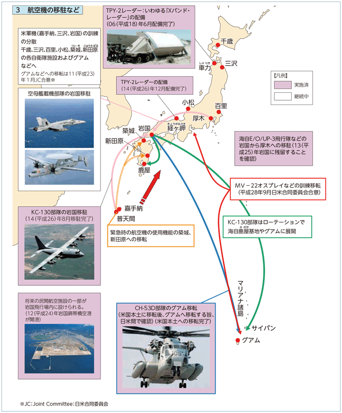 図表II-4-3-2　「再編の実施のための日米ロードマップ」に示された在日米軍などの兵力態勢の再編の進捗状況（2）