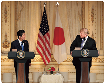 日米首脳会談（18（平成30）年4月）【内閣広報室提供】