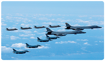 九州周辺空域における空自と米空軍・海兵隊との共同訓練（17（平成29）年9月）