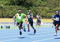 日米合同チームによるリレー競技（岩国市）