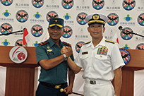 ジャカルタ入港歓迎行事（共同記者会見）