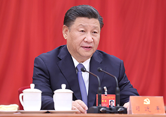 2020年10月の中国共産党第19期中央委員会第5回全体会議に臨む習近平総書記【中国通信／時事通信フォト】