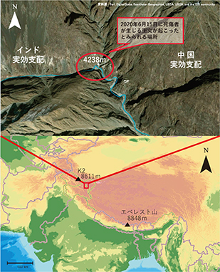 図：中印間の実行支配線（LAC）