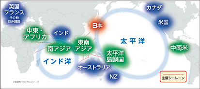 自由で開かれたインド太平洋 図