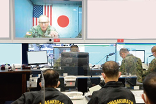 日米両指揮官によるビデオ会議