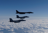 共同訓練中の自衛隊機及び米軍機（写真は、2020年12月4日のもの）