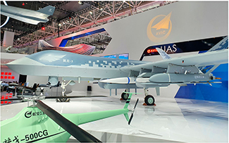 中国国際航空宇宙博覧会で初展示された偵察／攻撃型無人機WL-3（2022年11月）【時事】