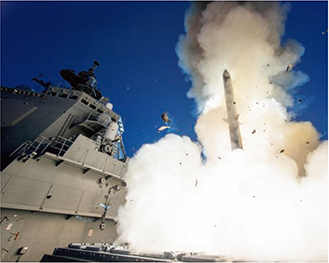 海自護衛艦から発射されたSM-3