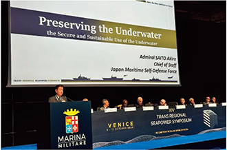 海軍地域シーパワー・シンポジウムに参加する齋藤海幕長（2024年10月）